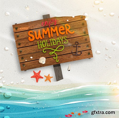 Stock Vector - Summer holidays vector background 9