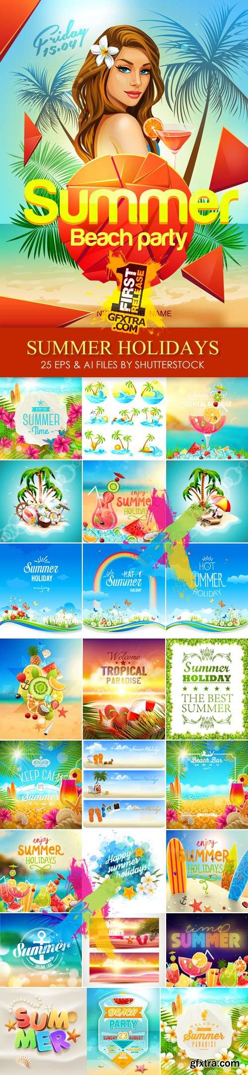 Stock Vector - Summer Tropical Holidays