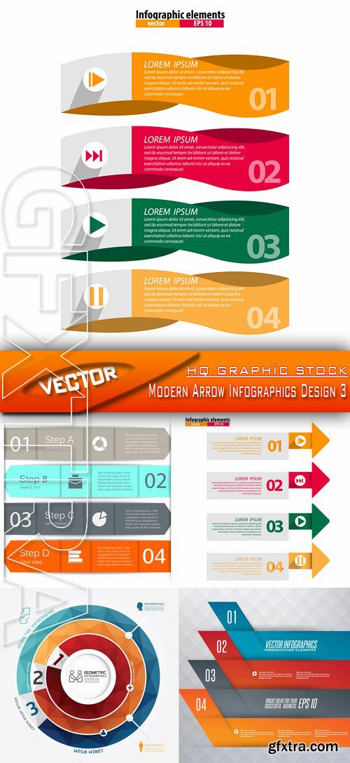 Stock Vector - Modern Arrow Infographics Design 3