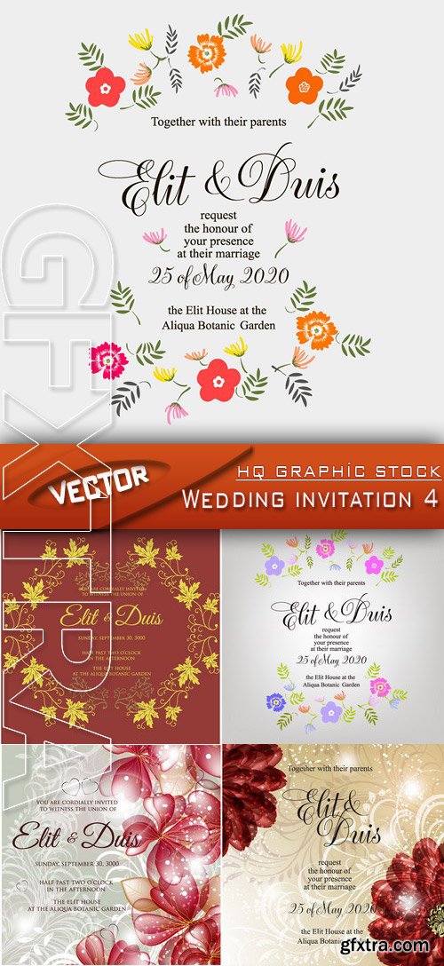 Stock Vector - Wedding invitation 4