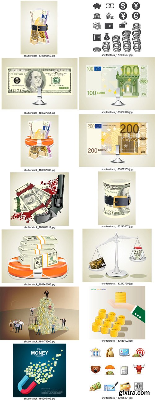 Stock Vectors - Money, 25xEps