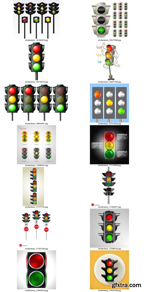 Stock Vectors - Traffic Light, 25xEps