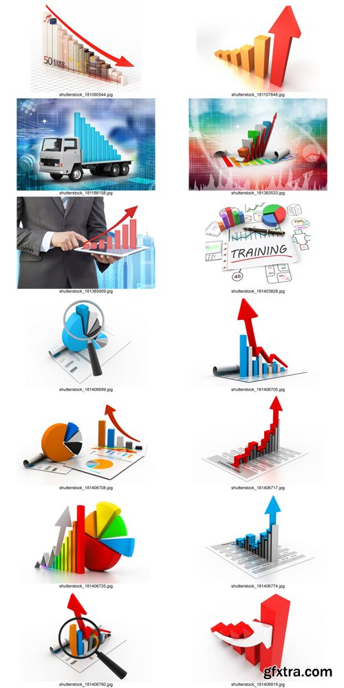 Stock Photos - 3D Business Graph