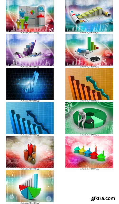 Stock Photos - 3D Business Graph