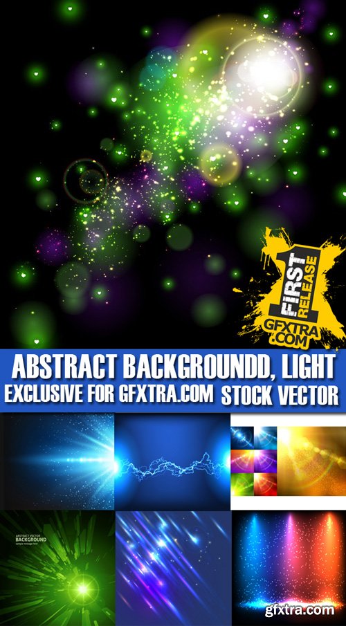 Stock Vectors - Abstract background, light, ray, 25xEps