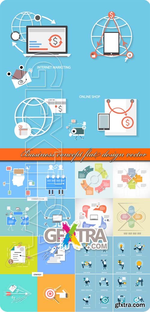 Business concept flat design vector