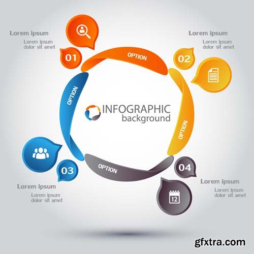 3D infographics business concept, 25xEPS