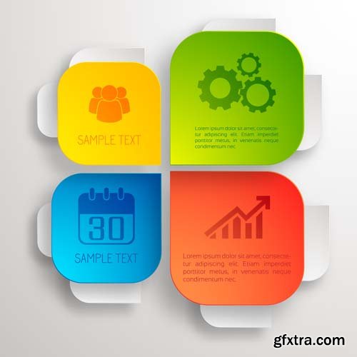 3D infographics business concept, 25xEPS