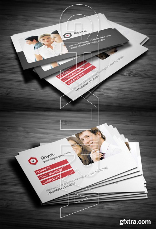 Clean Corporate Red Business Card 2