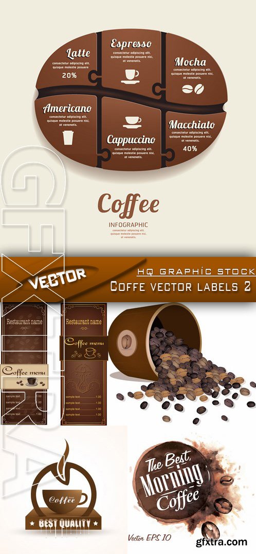 Stock Vector - Coffe vector labels 2