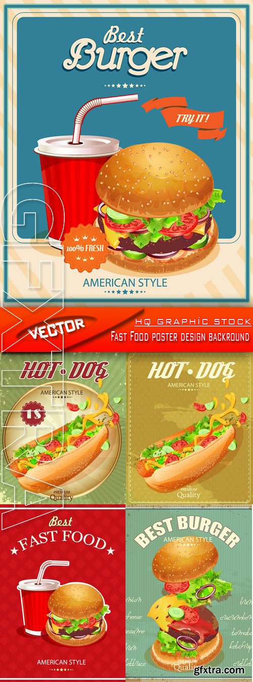 Stock Vector - Fast Food poster design backround