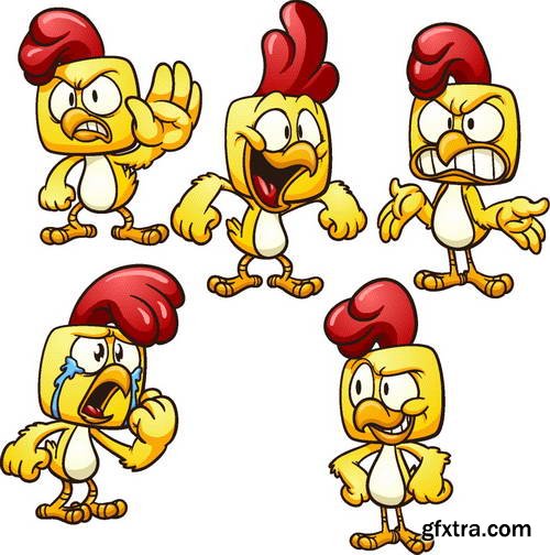 Creative Chicken Characters 24xEPS