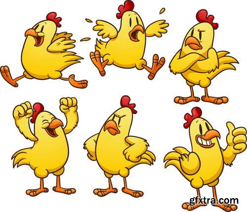 Creative Chicken Characters 24xEPS