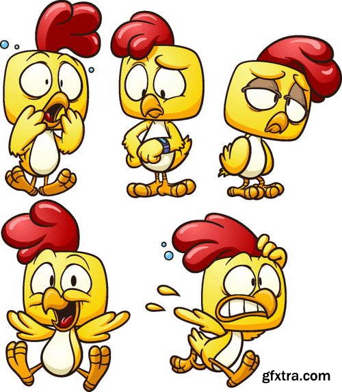 Creative Chicken Characters 24xEPS