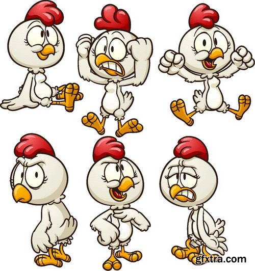 Creative Chicken Characters 24xEPS