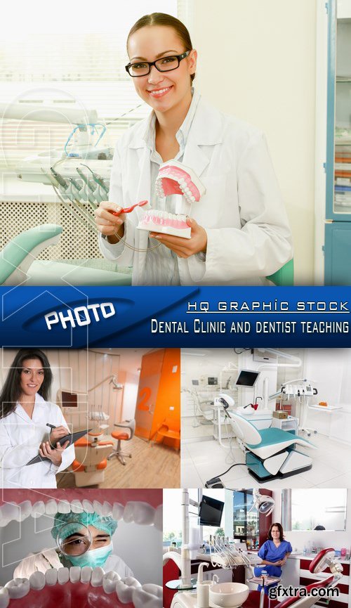 Stock Photo - Dental Clinic and dentist teaching