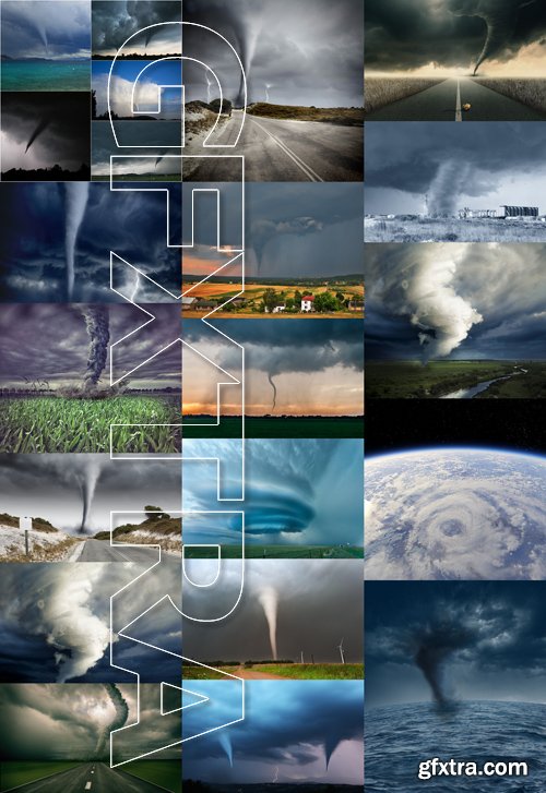 Stock Photos - Tornado, wind, whirlwind 2, 25xJPG