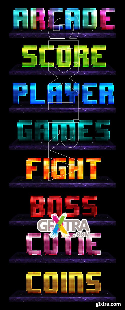 8 Bit Arcade Layer Photoshop Styles