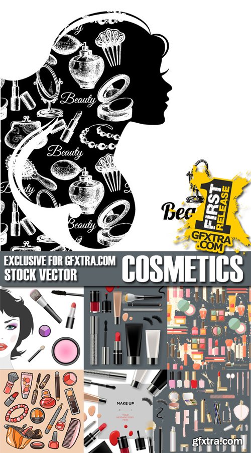 Stock Vectors - Cosmetics Set Beauty Instrument, 25xEPS