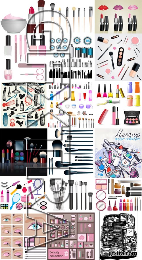 Stock Vectors - Cosmetics Set Beauty Instrument, 25xEPS