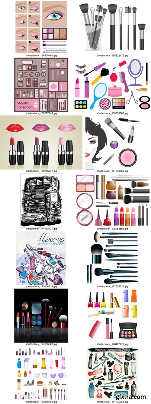 Stock Vectors - Cosmetics Set Beauty Instrument, 25xEPS