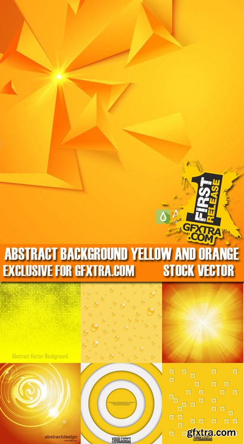 Stock Vectors - Abstract background yellow and orange, 25xEps