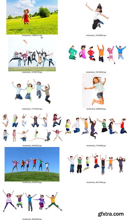 Stock Photos - Jumping kids, 25xJpg