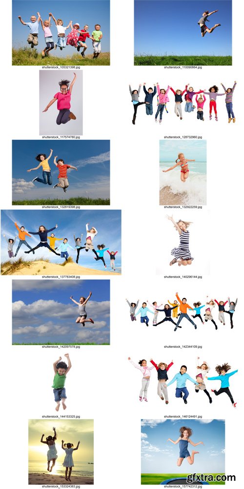 Stock Photos - Jumping kids, 25xJpg