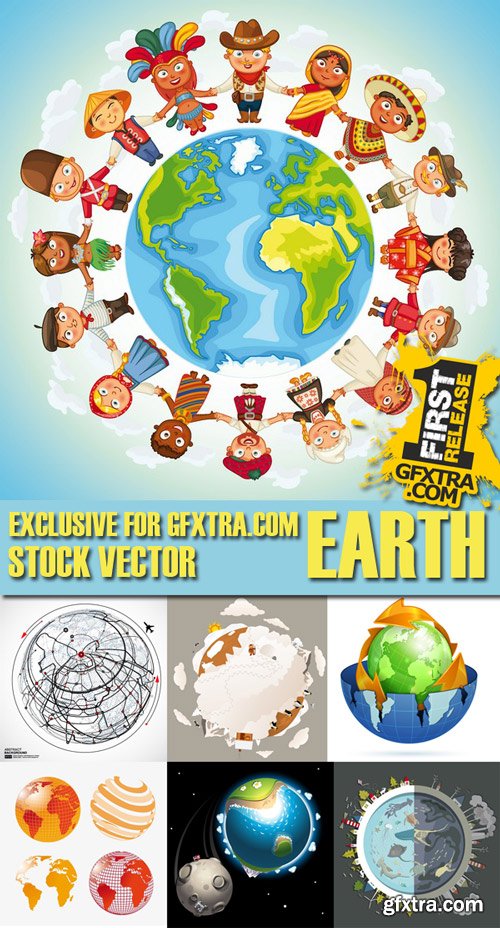 Stock Vectors - Planet Earth 2, 25xEps