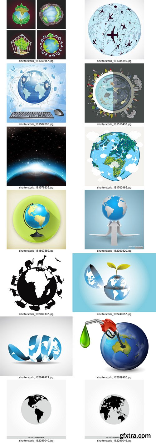 Stock Vectors - Planet Earth 2, 25xEps