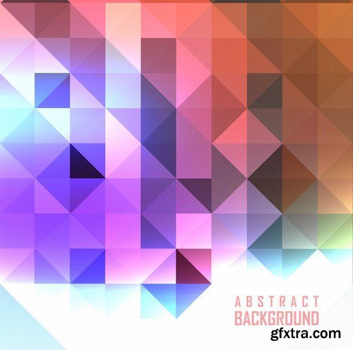 Stock Vector - Colorful abstract mosaic Backround 3