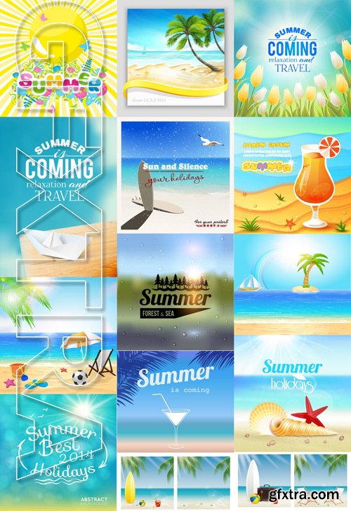 Stock Vectors - Summer holidays 2, 25xEps