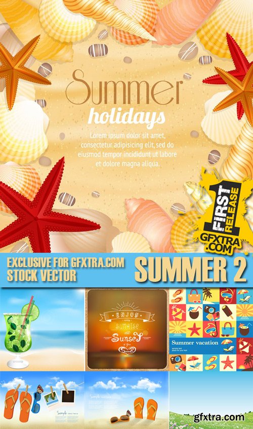 Stock Vectors - Summer holidays 2, 25xEps