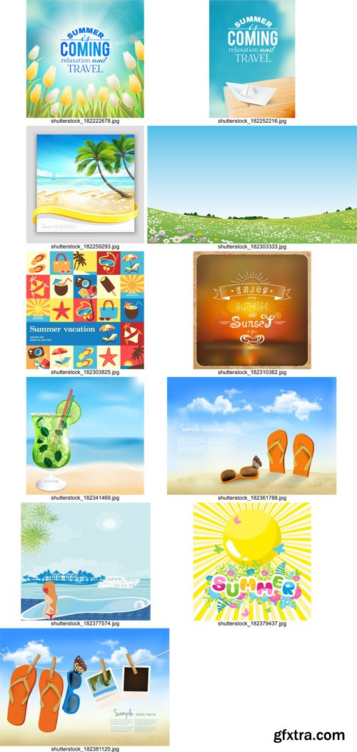 Stock Vectors - Summer holidays 2, 25xEps