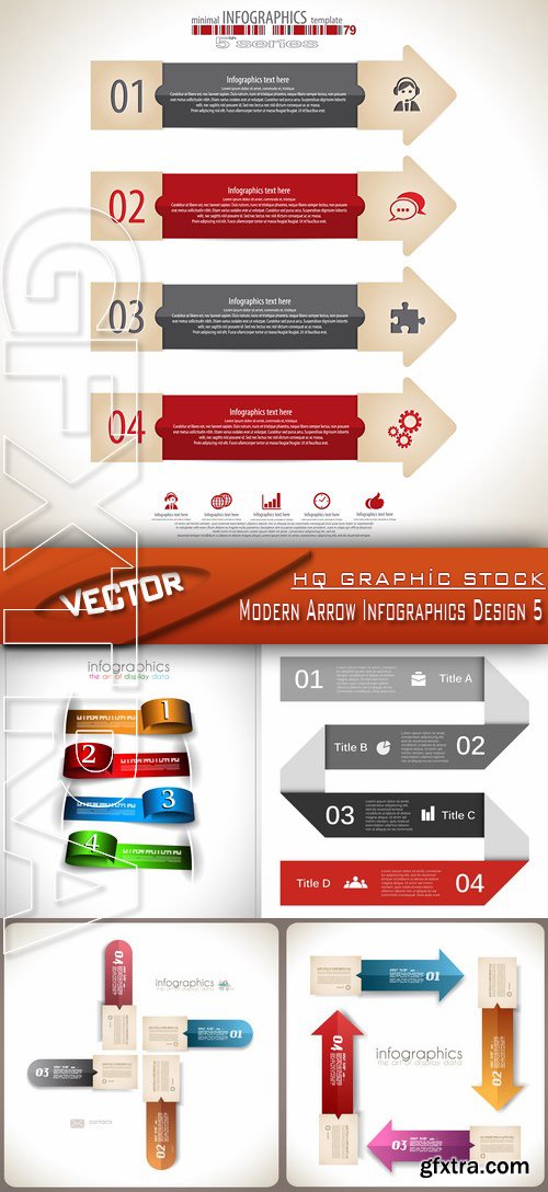 Stock Vector - Modern Arrow Infographics Design 5