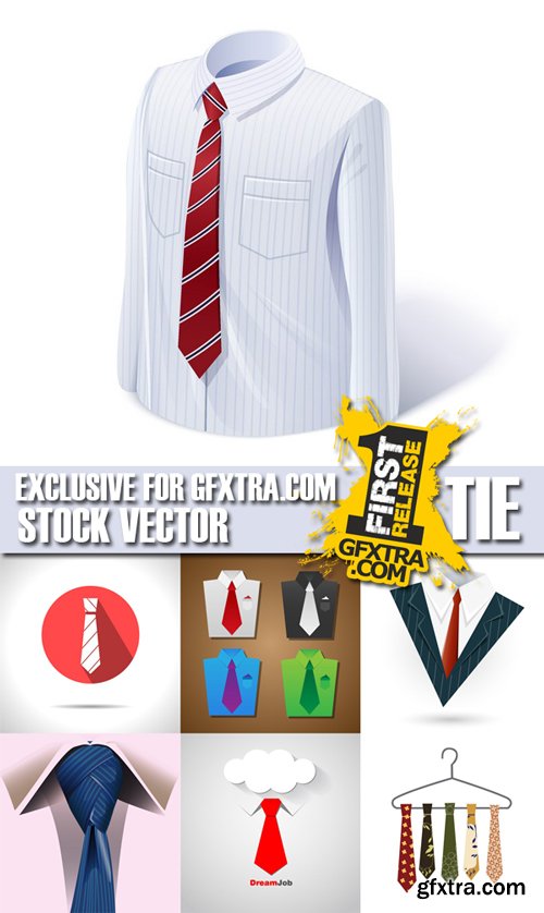 Stock Vectors - Tie, Necktie, 25xEps