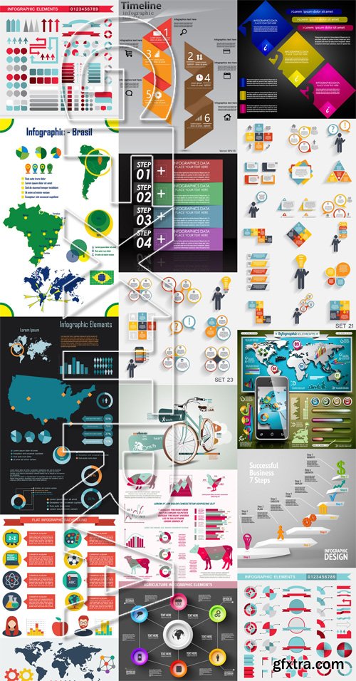 Stock Vectors - Infographics element 2, 25xEPS