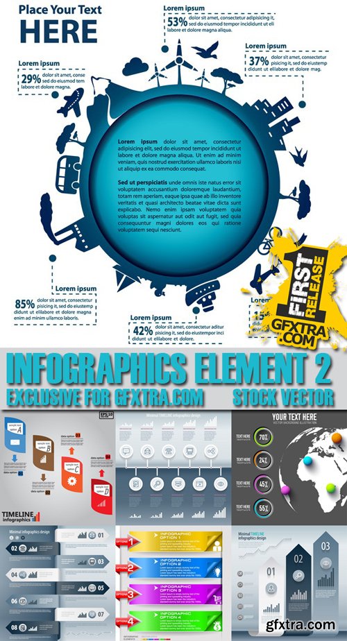 Stock Vectors - Infographics element 2, 25xEPS