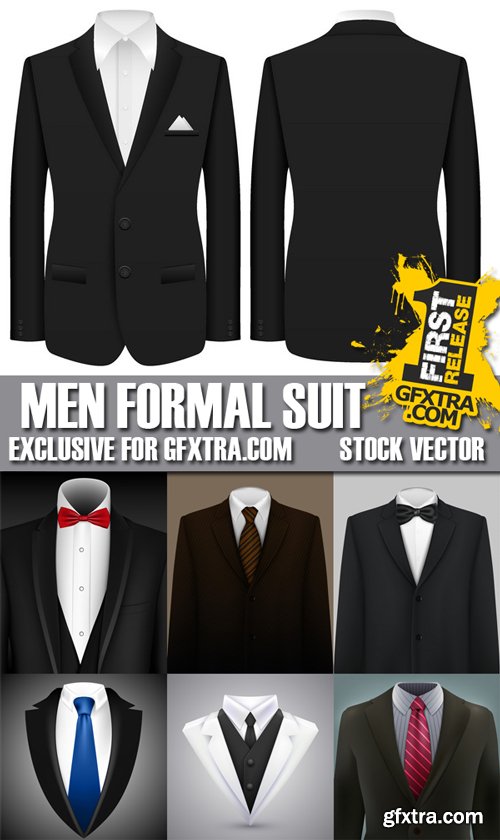 Stock Vectors - Men formal suit, 25xEps