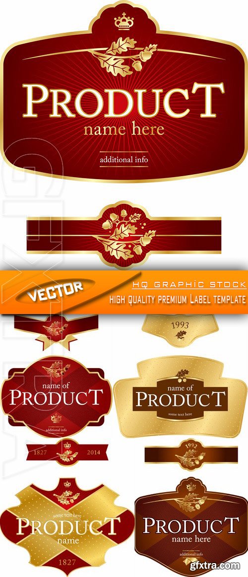 Stock Vector - High quality premium Label template