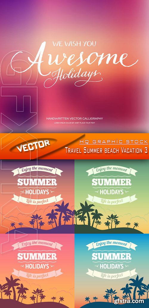 Stock Vector - Travel Summer beach Vacation 3