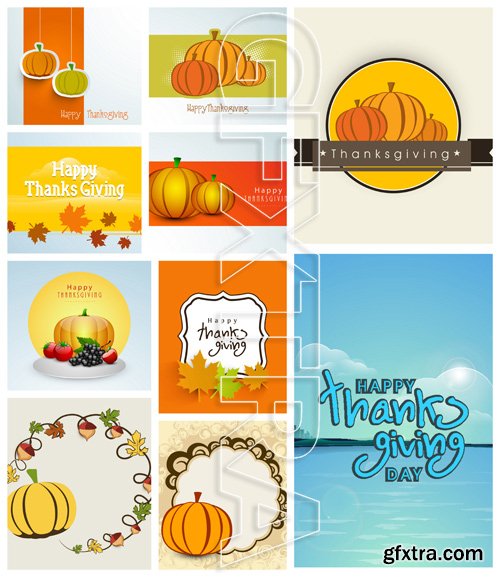 Thanksgiving Day Vector Pack 2