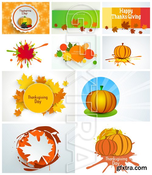 Thanksgiving Day Vector Pack 5