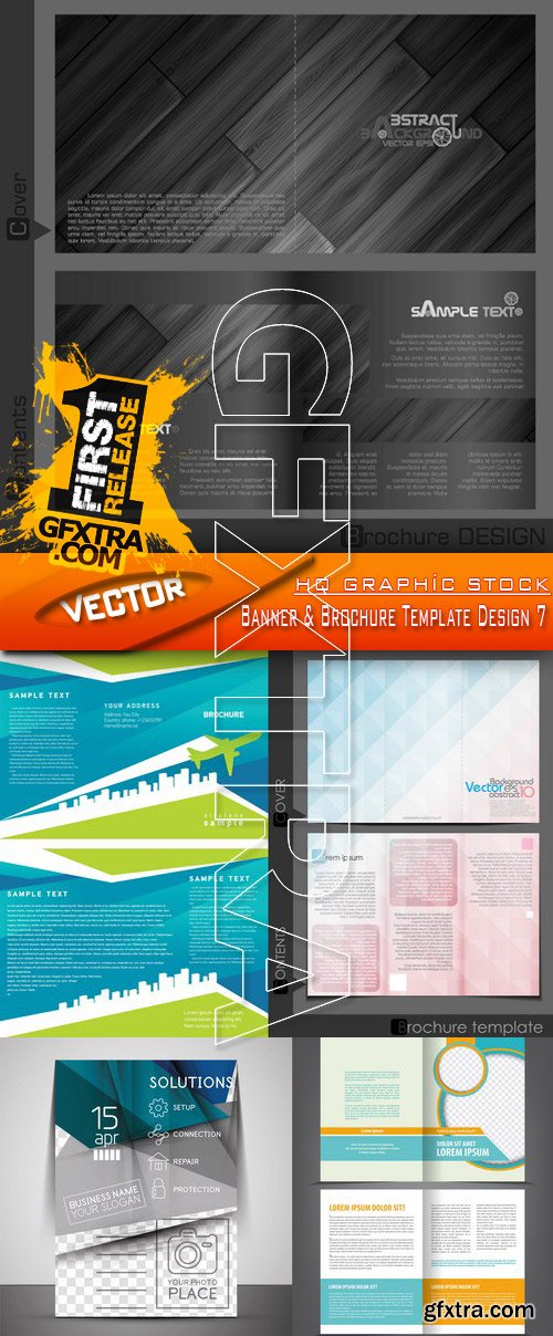 Stock Vector - Banner & Brochure Template Design 7