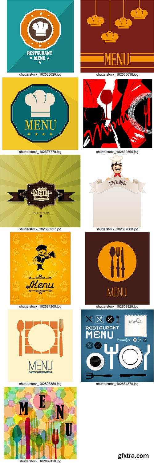 Stock Vectors - Menu Mix 3, 25xEps