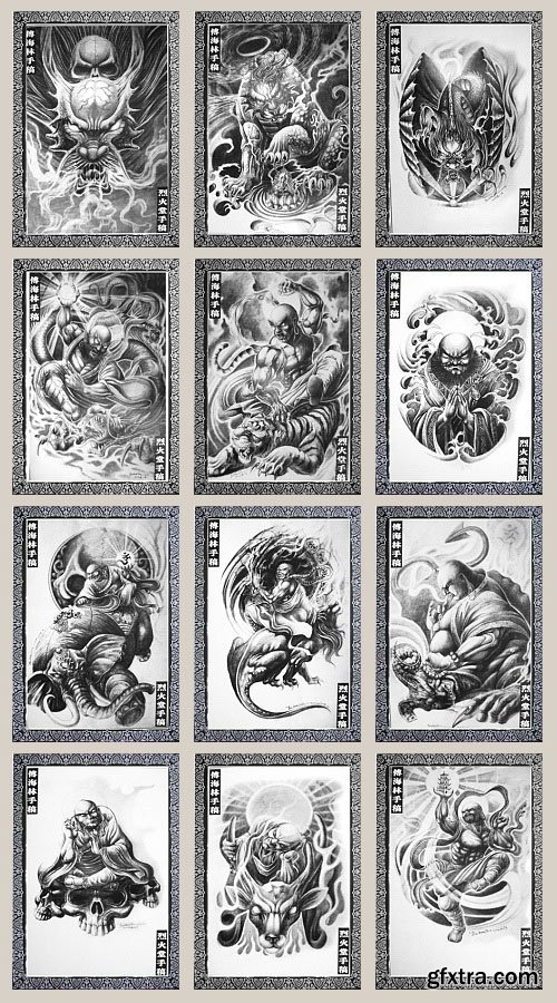 Hailin Fu [Chinese Tattoo Master] Volumes 1, 2 & 3 - 208xJPG