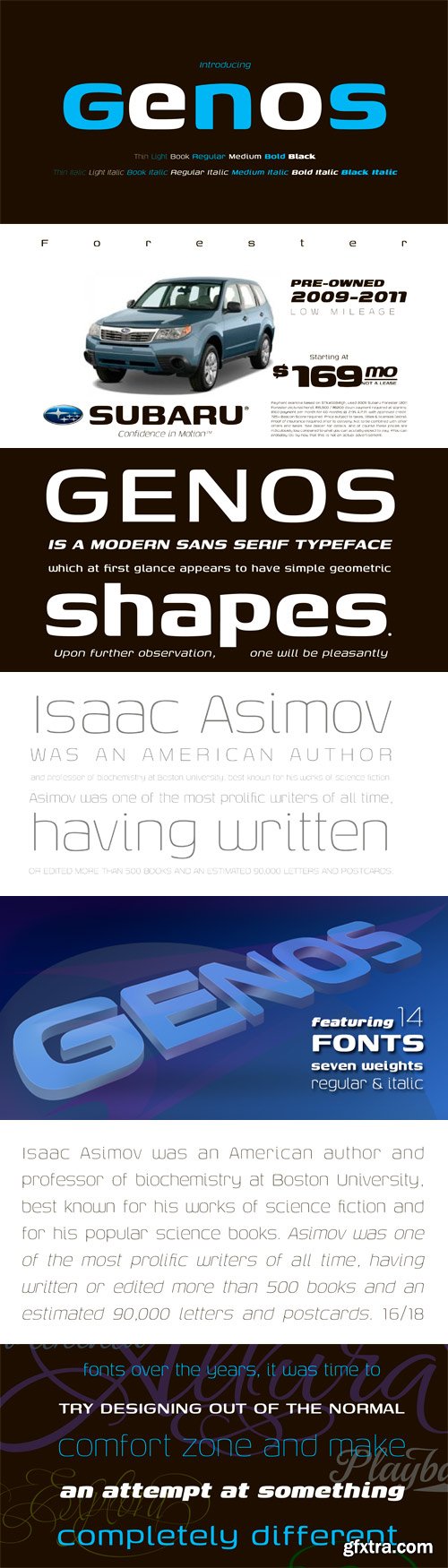 Genos Font Family - 14 Fonts for $80