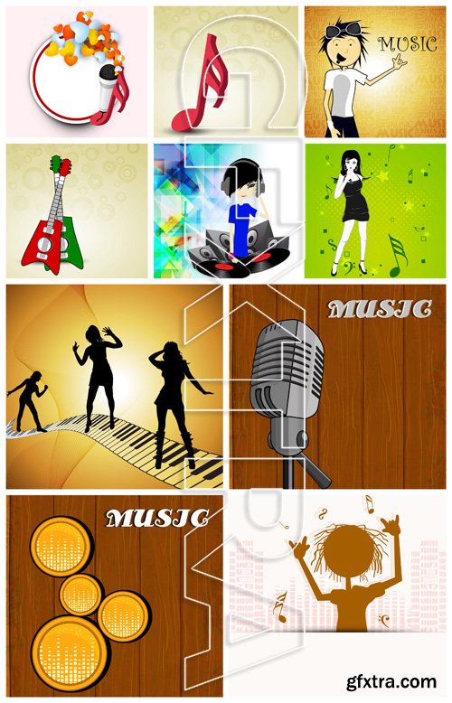 Music Vector Backgrounds Pack 15