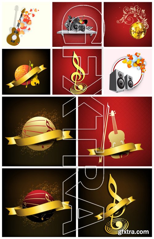 Music Vector Backgrounds Pack 12