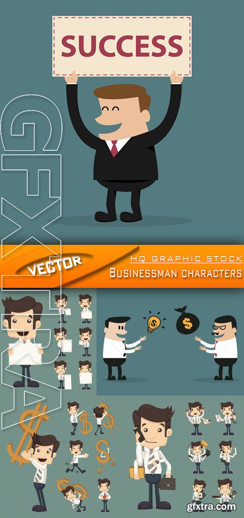 Stock Vector - Businessman characters